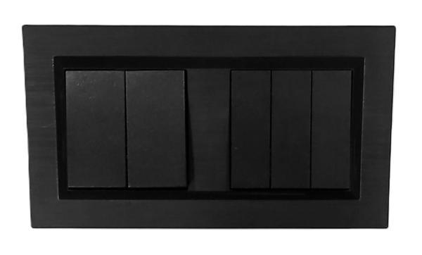 Ovivo Quantum Siyah Komütatör (ikili Anahtar)+3'lü Anahtar 2'li Set - Image 1