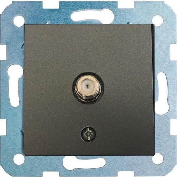 Ovivo Grano Füme Uydu Tv Prizi F Konnektör Çerçevesizdir - Image 1