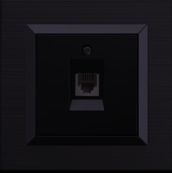 Quantum Siyah Nümeris (telefon) Prizi (ovivo) Çerçeve Dahildir - Image 1