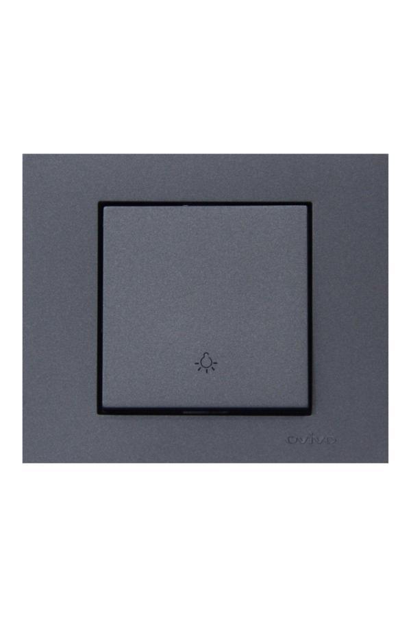 3 Adet Ovivo Grano Füme Zil Anahtarı Light Çerçeve Dahildir - Image 1