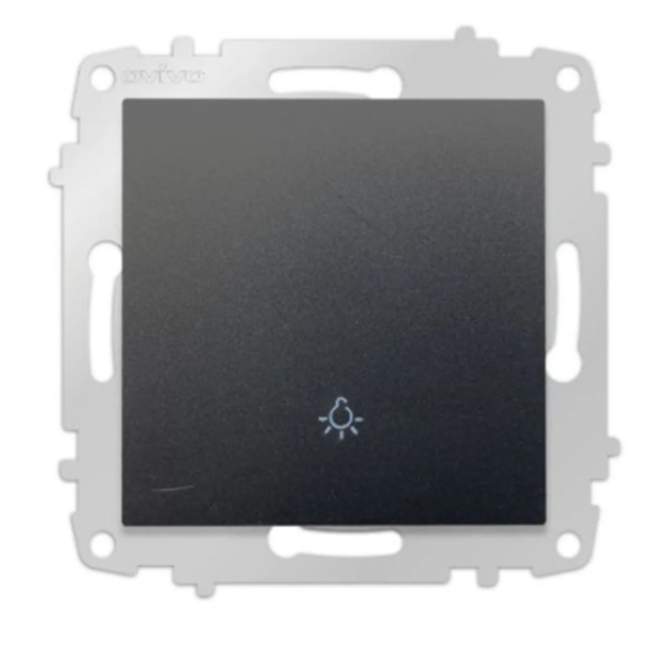 Quantum Siyah Zil Anahtarı Light (kapı 0tomatiği) (ovivo) Çerçeve Hariçtir. - Image 1