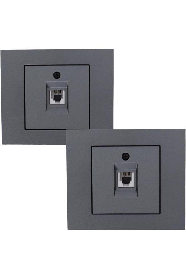 Ovivo Grano Füme Numeris Telefon Prizi Çerçeve Dahil 8 Adet - Image 1