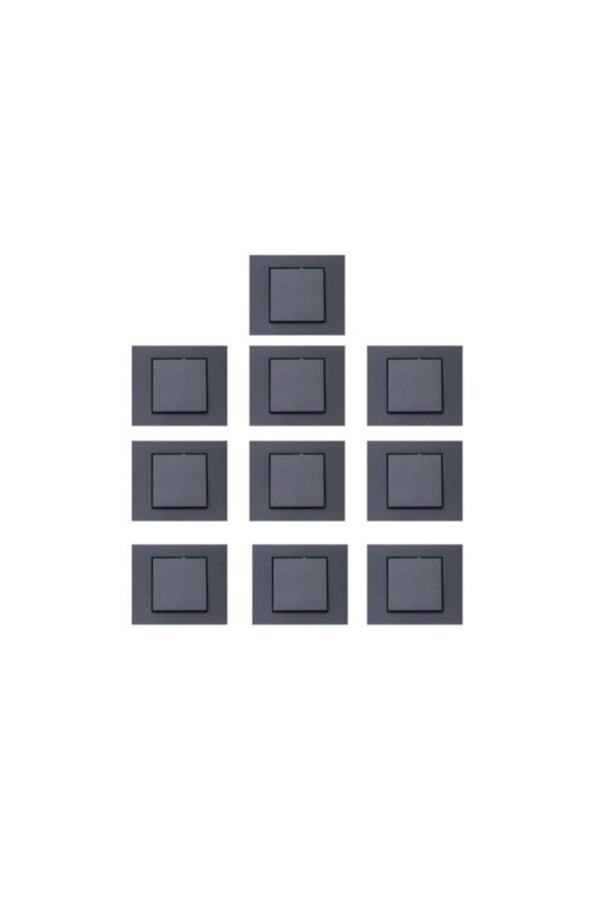 10 Adet Grano Metalik Füme Anahtar Çerçeve Dahil 10'lu Paket - Image 1