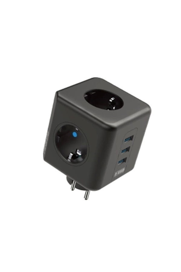 Termal Akım Korumalı Isıya Dayanıklı 3’lü Du Tipi Priz 3x Usb 1x Type-c - Image 1