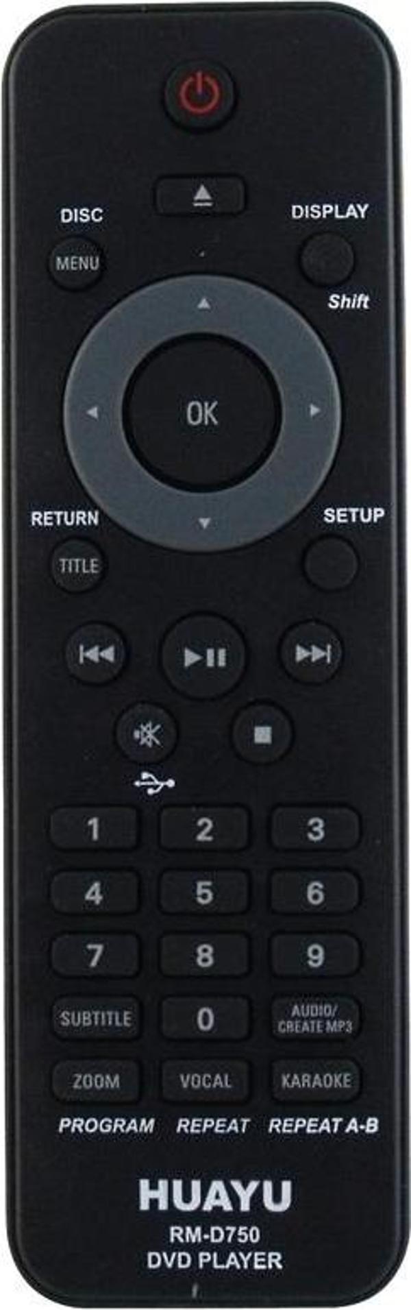 HUAYU KL RM-D750 PHILIPS UNIVERSAL AMBALAJLI DVD KUMANDASI - Image 1