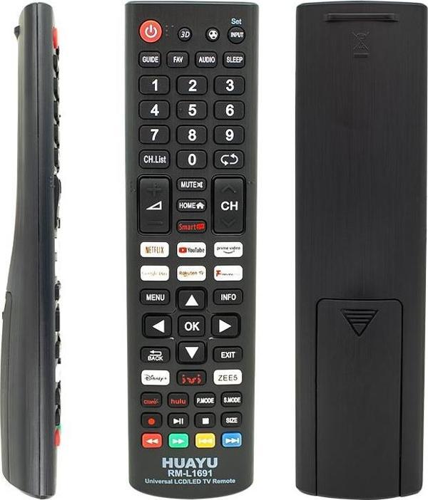 HUAYU KL RM-L1691 NETFLIX-YOUTUBE-GOOGLE PLAY TUŞLU UNIVERSAL LCD LED TV KUMANDA - Image 1