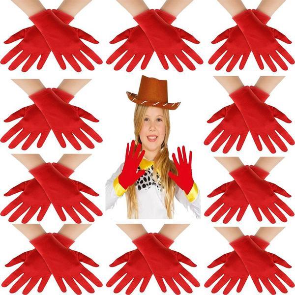 Kırmızı Renk Likralı 23 Nisan 29 Ekim 19 Mayıs Gösteri Bando Eldiveni 10 Çift ( 20 Adet ) (4915) Go- - Image 1