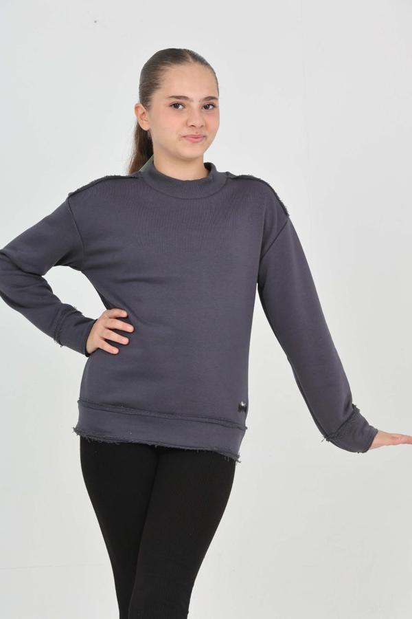 Toontoy Kız Çocuk Happen Nakışlı Sweatshırt - Image 1