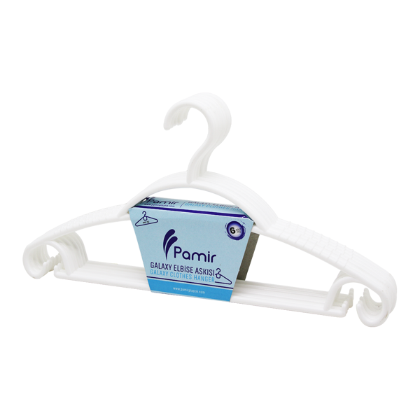 6 Parça  Plastik Galaxy Elbise Askısı (4915) Go-53-vice/(1395) - Image 1