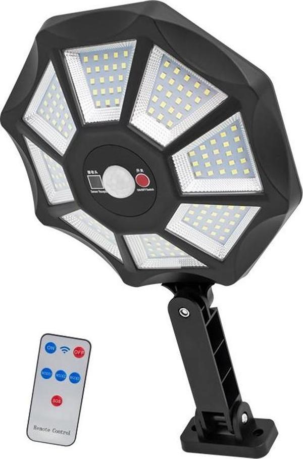 POWERMASTER ZB-168A KUMANDALI 3 KADEMELİ 168 SMD LEDLİ SENSÖRLÜ BEYAZ SOLAR AYDINLATMA - Image 1