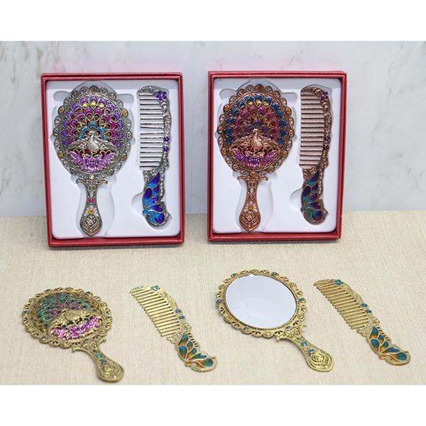 Tavuskuşu Ayna Ve Tarak Seti Küçük Boy - Image 1