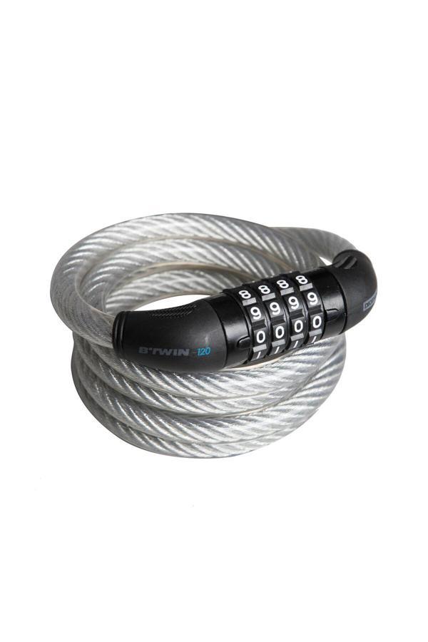 Decathlon Bisiklet Aksesuar Kilidi 120 - Gri - Şifreli - Image 1