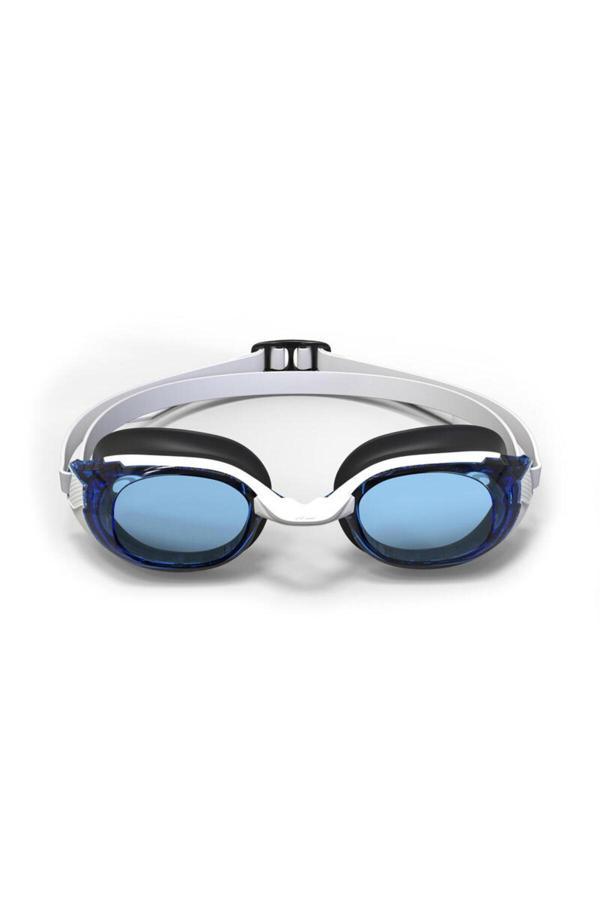Decathlon Yüzücü Gözlüğü - Standart Boy - Beyaz/Mavi - Mavi Camlar - Bfit - Image 1