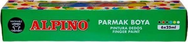 Alpino 6 Renk Parmak Boyası 6x25ml - Image 1