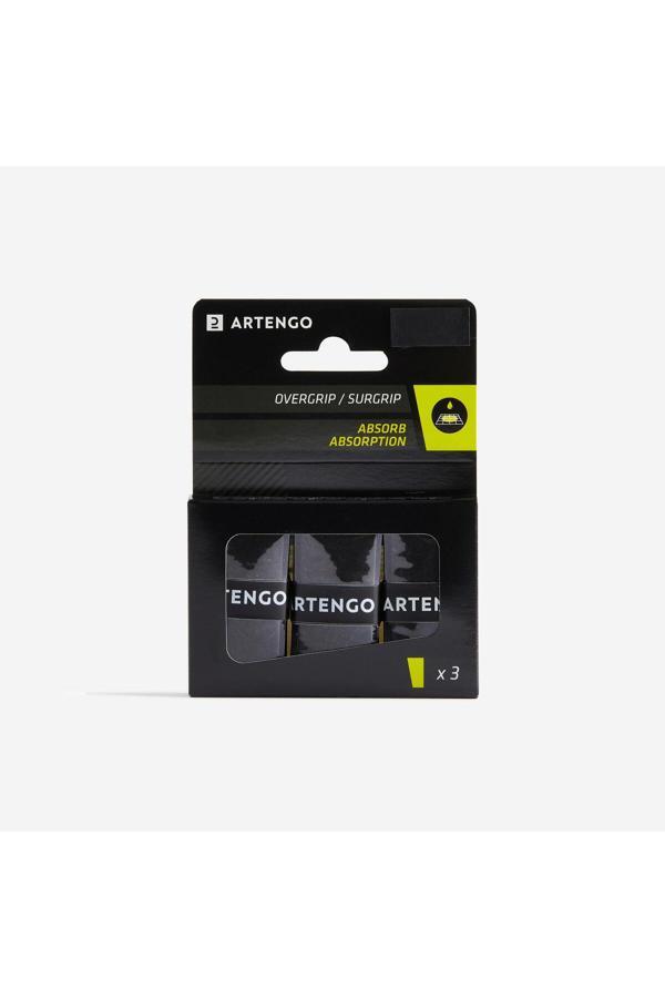 Decathlon Artengo Tenis Overgrip - Siyah - 3 Adet - Absorb - Image 1