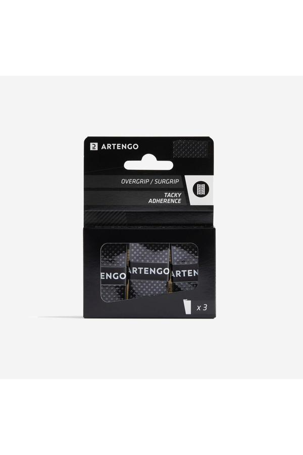Decathlon Artengo Tenis Overgrip - Siyah - 3 Adet - Tacky - Image 1