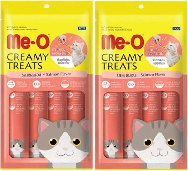 Me-O Creamy Treats Somonlu Yaş Kedi Ödül Maması 15 Gr 4Lü 2 Adet - Image 1