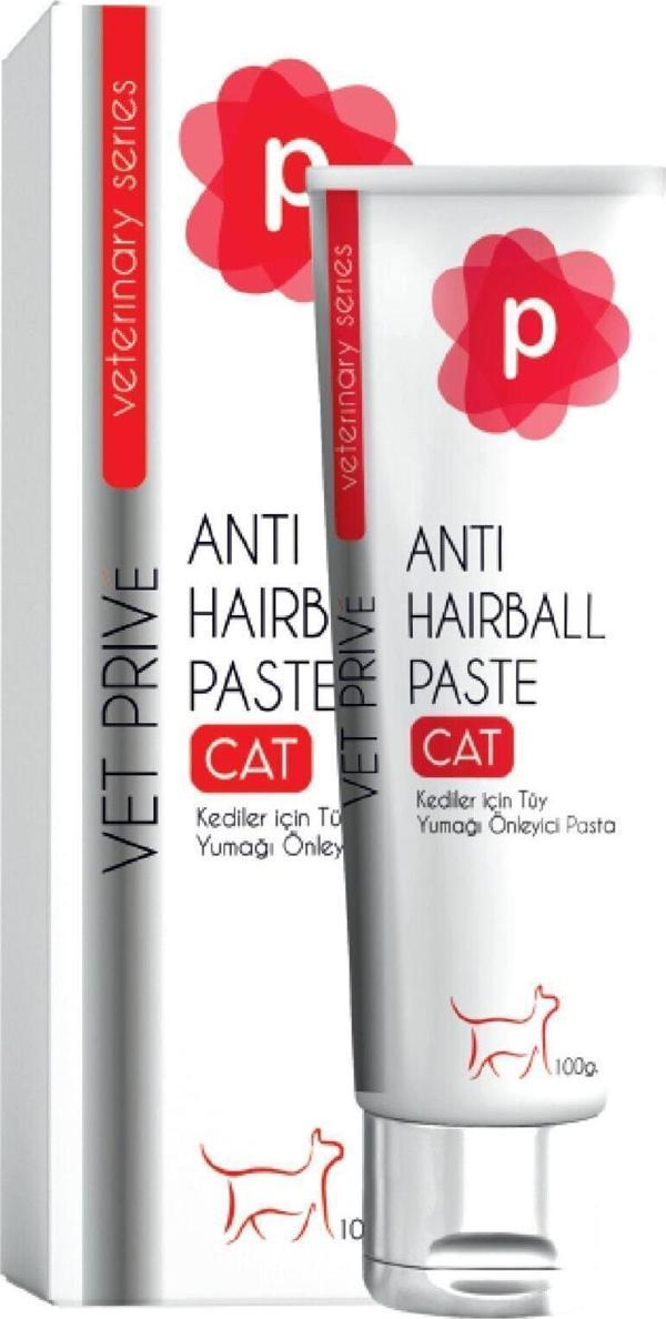Vet Prive Anti Hairball Kedi Paste 100Gr Kediler İçin Tüy Yumağı Önleyici Pasta Airball Malt Pasta - Image 1