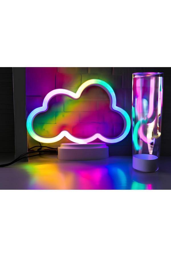 Işık Kasabası Neon Bulut Dekoratif Gece Lambası Hediye Kutusu Sevimli Led Çocuk Yatak Odası - Image 1