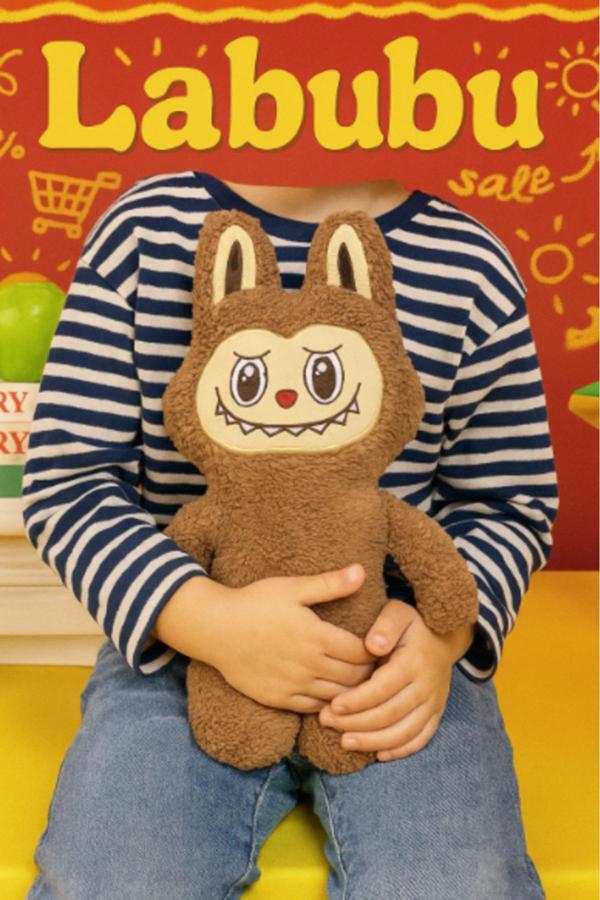 Işık Kasabası Labubu 38 Cm Canavar Büyük Boy Kahverengi Toys Heyecan Verici Canavarlar Peluş - Image 1