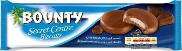 Bounty Secret Centre Biscuits 132G - Image 1