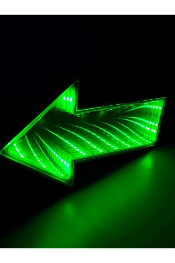 Işık Kasabası Yön Sonsuz Ayna Yansımalı Masa Ve Gece Lambası Ok , Yön , İşaret - Image 1