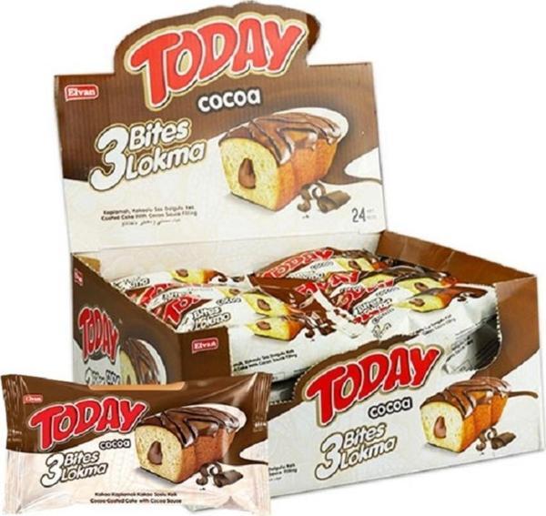 Elvan Today 3 Bites Kakaolu 40 gr. 24 Adet (1 Kutu) - Image 1