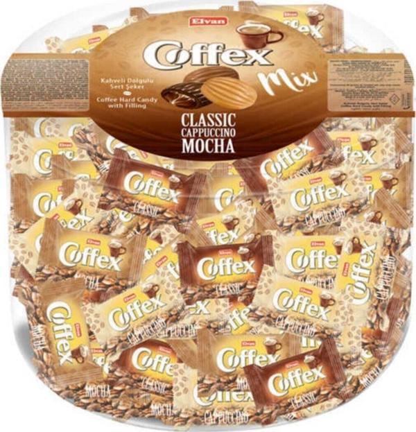 Elvan Coffex Mix (Kahve-Cappuccino-Mocha) 1000 Gr. (1 Silindir Kutu) - Image 1