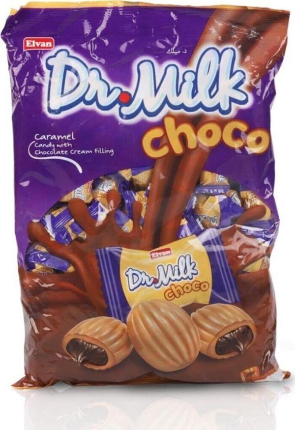 Elvan Dr. Milk Choco Karamelli Şeker 1000 Gr. (1 Poşet) - Image 1