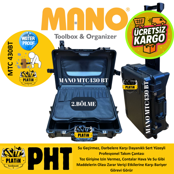 Mano MTC 430 BT Çekçekli Bez Takım Dizmeli + Plastik Bölmeli - Image 1