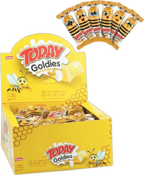Elvan Today Goldies Ballı-sütlü 35 gr. 24 Adet (1 Kutu) - Image 1
