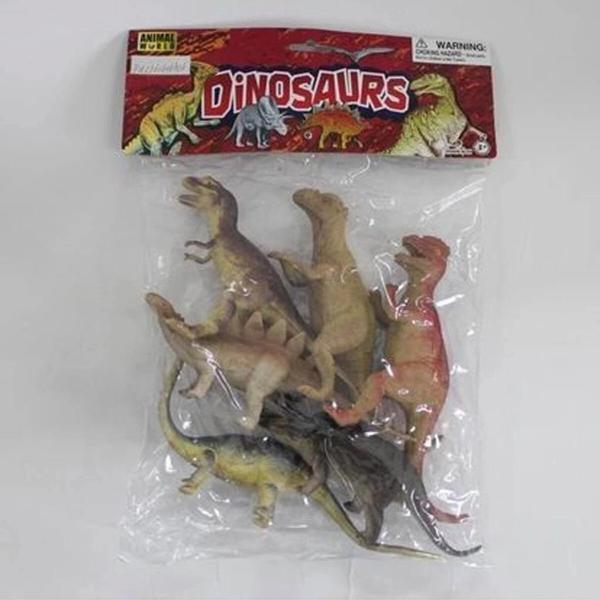 BFS  SH-9001-Vardem Poşetli 6Pcs 8 İnch  Çiftlik Hayvan ve Dinozor Set - Image 1