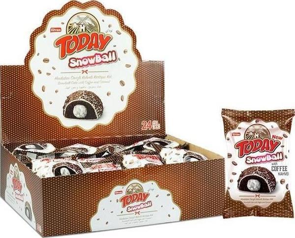 Elvan Today Snowball Kahveli Kek 45 gr. 24 Adet (1 Kutu) - Image 1