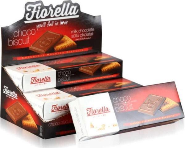 Elvan Fiorella Chocobiscuit Sütlü Çikolatalı Bisküvi 102 gr. 6 Adet (1 Kutu) - Image 1
