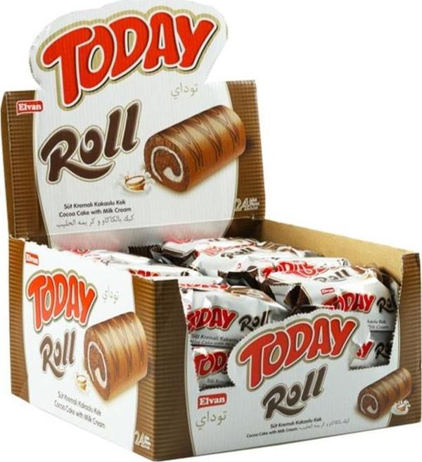 Elvan Today Swıss Roll Süt Kremalı Kek 35 Gr 24 Adet (1 Kutu) - Image 1