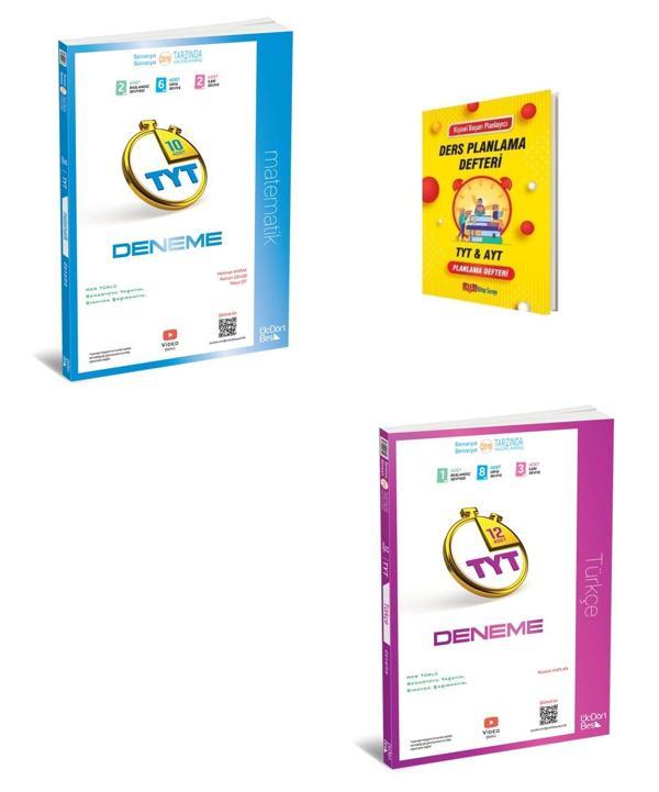 345 TYT 2026 Matematik ve Türkçe Denemeleri + Planlama Defteri - Üç Dört Beş Yayınları - Image 1