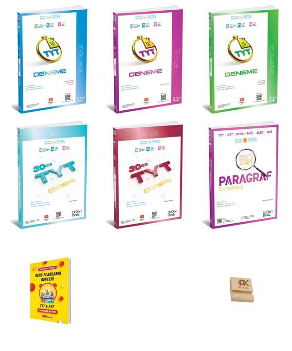 345 TYT 2026 Matematik Fen Türkçe Fizik Kimya ve Paragraf Denemeleri +Planlama Defteri ve Stand - Üç Dört Beş Yayınları - Image 1