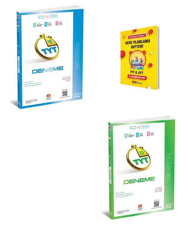 345 TYT 2026 Matematik ve Fen Bilimleri Denemeleri + Planlama Defteri - Üç Dört Beş Yayınları - Image 1