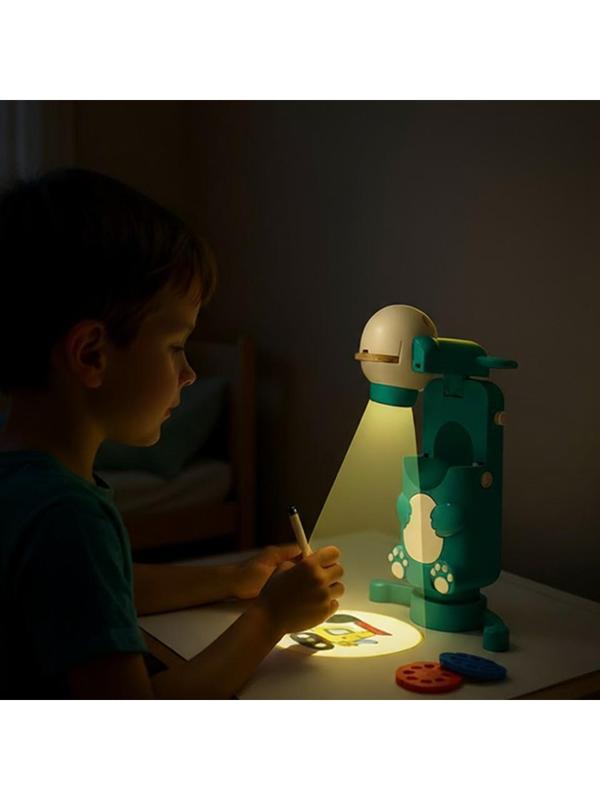 Eğitici Projeksiyonlu Çizim Oyuncağı – 6 Slayt Diskli Işıklı Çizim Projektörü - Image 1