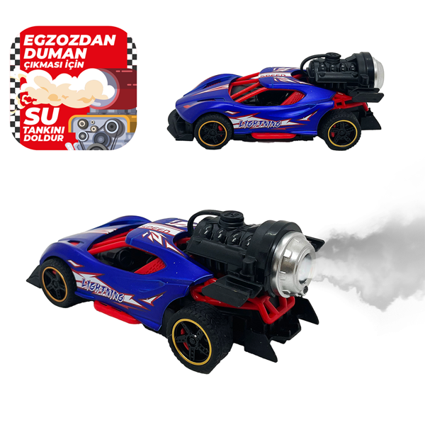 Spray Fonksiyonlu Pilli Metal Çek Bırak Araba Sesli Işıklı Mor - Image 1