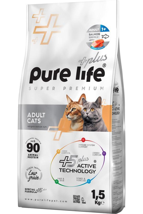 PureLife Plus Somonlu Yetişkin Kedi Maması 1.5 Kg - Image 1