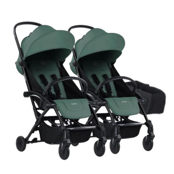 Bumprider Connect³ İkiz Bebek Arabası / Black - Olive & Yan Düzenleyici Çanta Hediyeli - Image 1