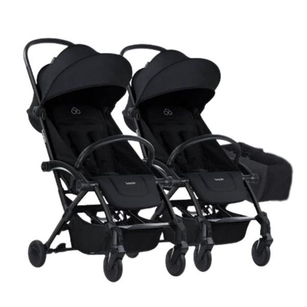 Bumprider Connect³ İkiz Bebek Arabası / Black - Black & Yan Düzenleyici Çanta Hediyeli - Image 1