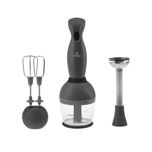Emsan Profoodmix 3'lü Blender Set Space Gray 1000W - Image 1