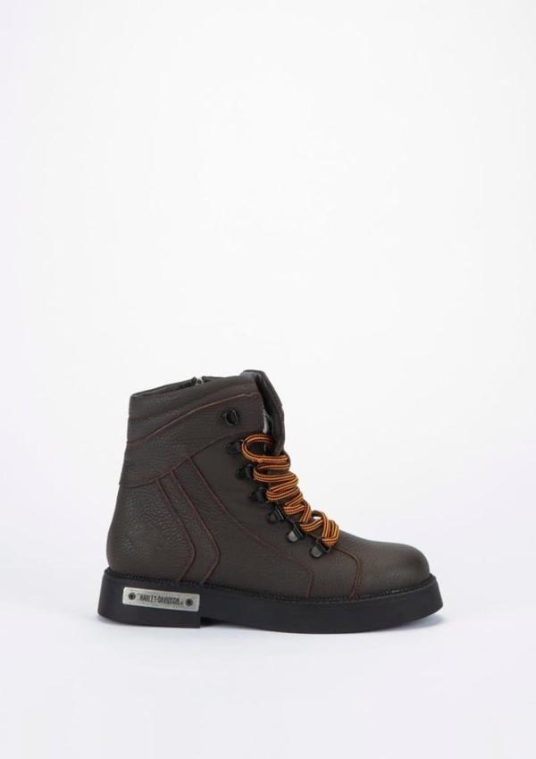 Harley Davidson 026G100011 Melfi Brown Baskılı Deri Kadın Bot - Image 1