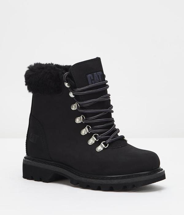 Caterpillar illinois Black Nubuk Kadın Bot - Image 1