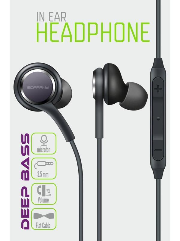 Süper Bass Mikrofonlu Ergonomik Tasarım Örgülü Dayanıklı Siyah Kulaklık Kablolu Hf-520 - Image 1