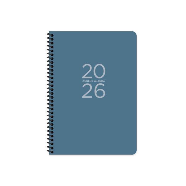 Keskin 2026-17*24 Spiralli Günlük  Ajanda - Mavi - Image 1