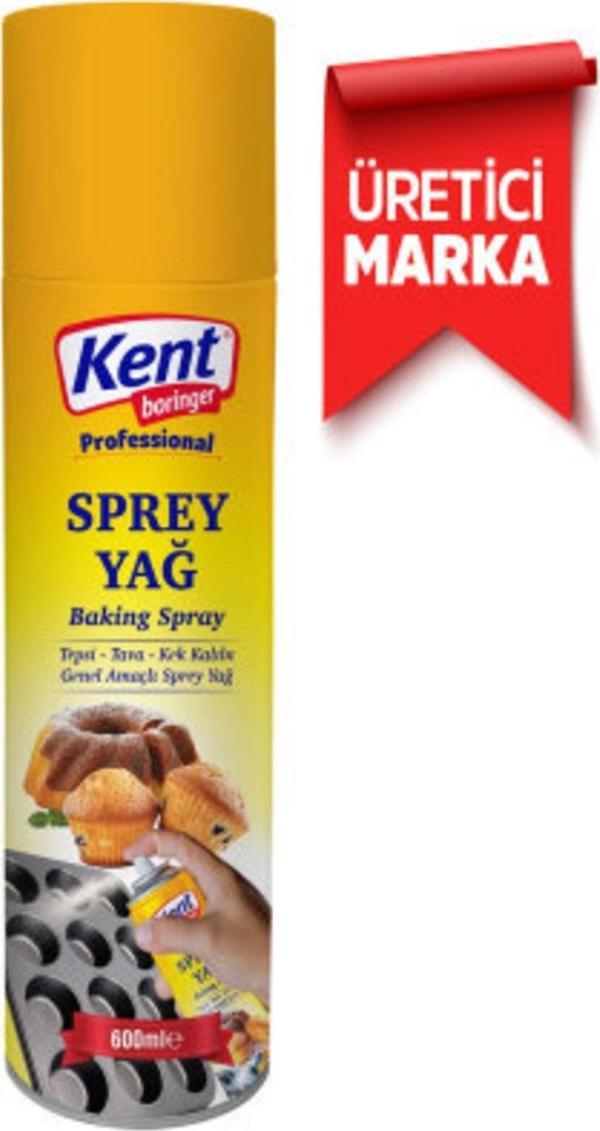Kent Böringer Sprey Yağ Tepsi-Tava-Kek Kalıbı Genel Amaçlı 600 Ml - Image 1