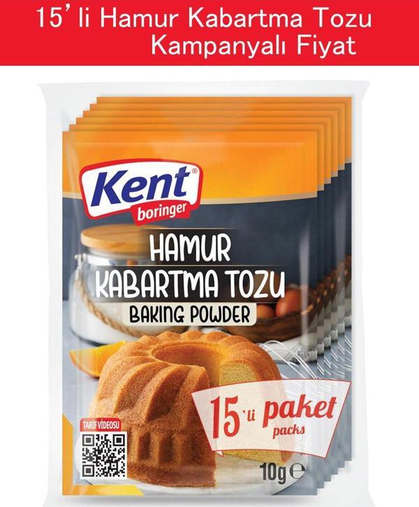 Kent Boringer Hamur Kabartma Tozu 15'Li Ekonomik Paket - Image 1